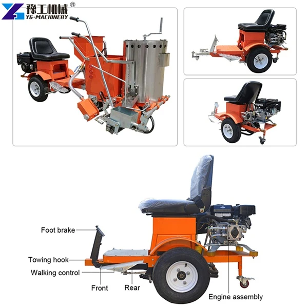 Ride On Parking Lot Striping Machine